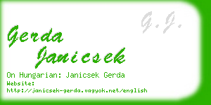 gerda janicsek business card